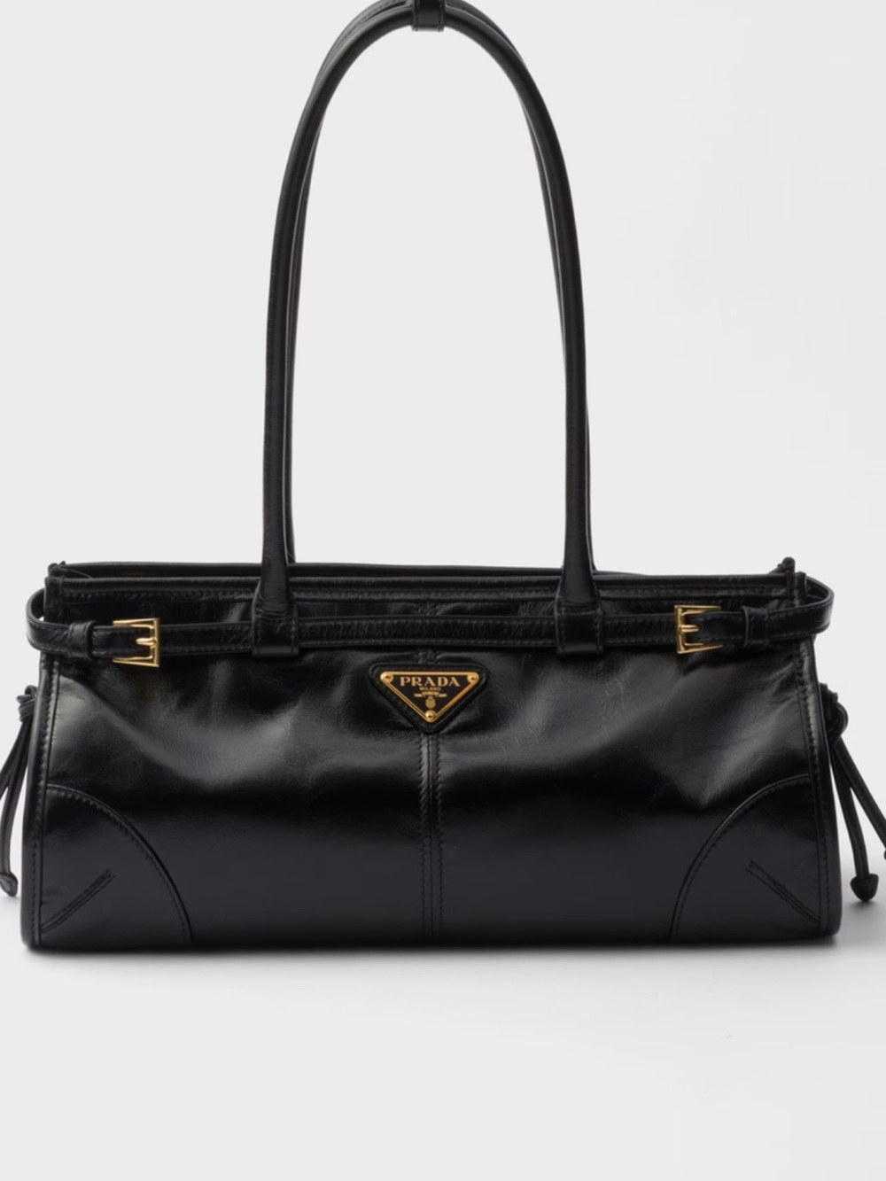 Prada Black Bonnie Shoulder bag with Gold Hardware NWOT